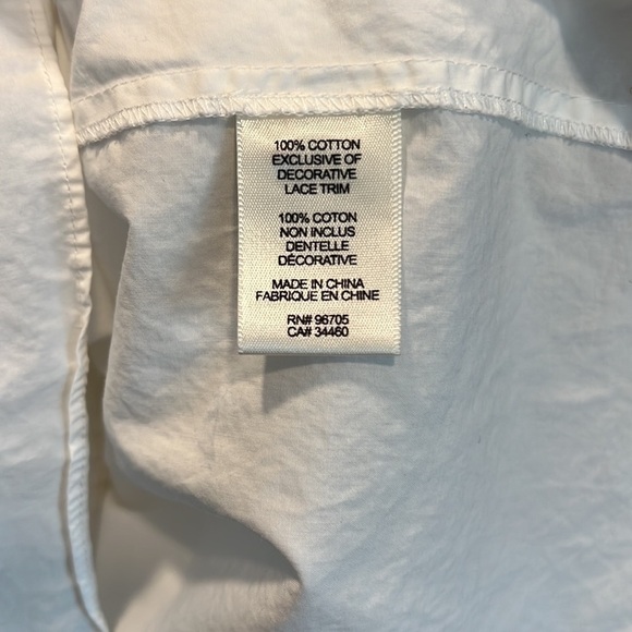 La Vie Rebecca Taylor White Ruffled Collar Tunic Blouse S - Picture 7 of 7